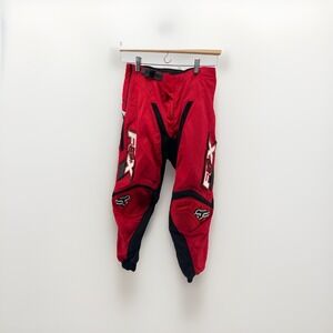 Fox Racing 180 Motocross Pants Youth 12-14 Red Black Size 28 MX Gear